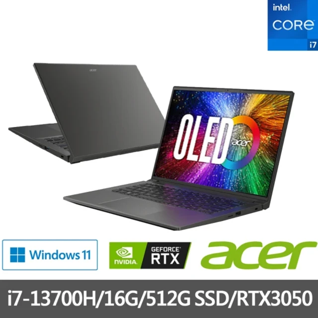 【Acer 宏碁】14吋OLED獨顯輕薄筆電(Swift X/i7-13700H/16G/512G SSD/RTX3050/SFX14-71G-74EQ)