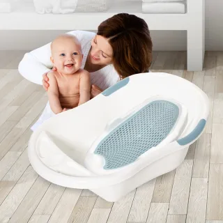 【PUKU 藍色企鵝】幼兒摺疊沐浴架(藍/粉/灰)