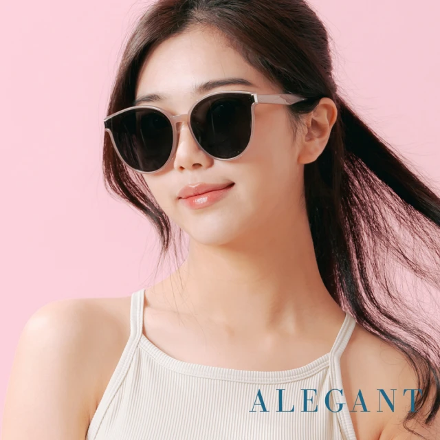 ALEGANT 個性時尚TR90寶麗來偏光墨鏡/UV400圓框太陽眼鏡(設計師台灣品牌/露營用品/輕奢穿搭)