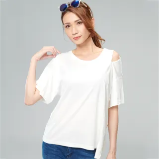 【BOBSON】女款不規則開口上衣(70110-81)