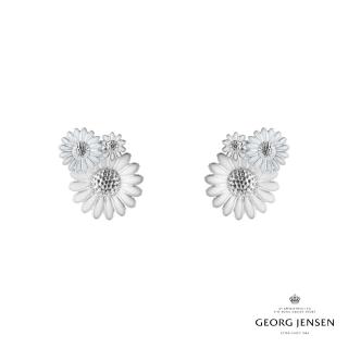 【Georg Jensen 官方旗艦店】Daisy x Stine Goya 耳環(純銀電鍍銠 白瓷琺瑯)