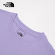 【The North Face 官方旗艦】北面男款紫色品牌標語LOGO休閒短袖T恤｜88GCPJO