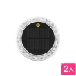 【RoLife 簡約生活】太陽能警示燈-圓形款2入組(免接線/七彩LED/爆閃燈/車用/貨車/汽車/防追尾)