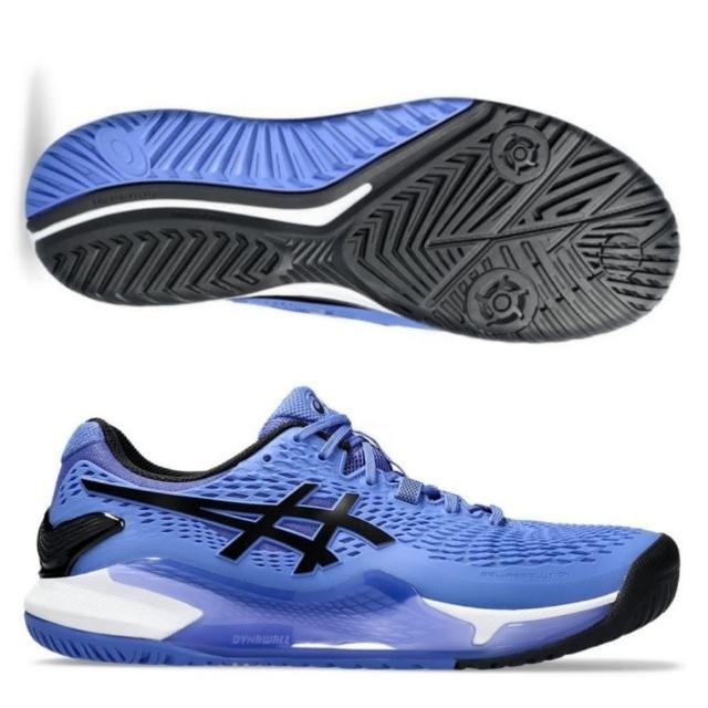 【asics 亞瑟士】GEL-RESOLUTION 9 男款 網球鞋 一般楦(1041A330-401 藍黑 法網配色 支撐穩定 底線型)