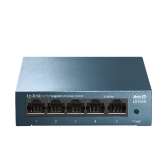 【TP-Link】LS105G 5埠 10/100/1000Mbps 桌上型交換器 - 鐵殼