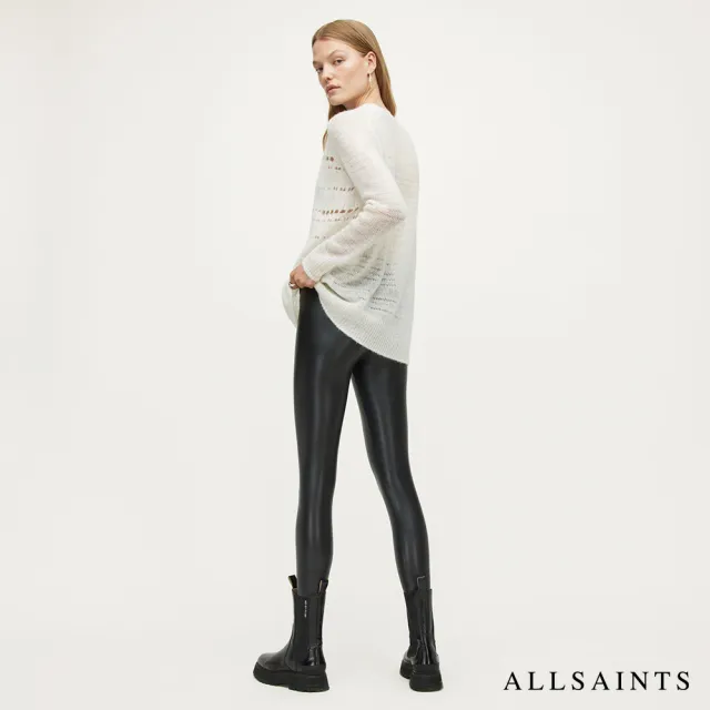 【ALLSAINTS】CORA 高腰曲線緊身皮褲-黑 WL166P(緊身版型)