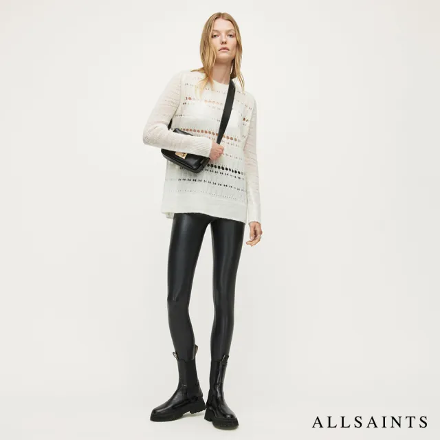 【ALLSAINTS】CORA 高腰曲線緊身皮褲-黑 WL166P(緊身版型)