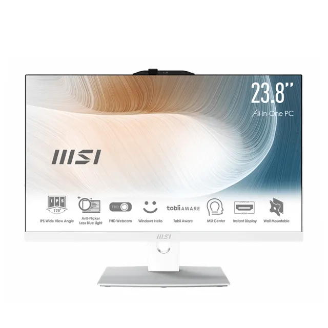 【MSI 微星】24型i7十二核液晶特仕電腦(Modern AM242TP 12M-443TW-SP3/i7-1260P/16G/2TB SSD/W11P)