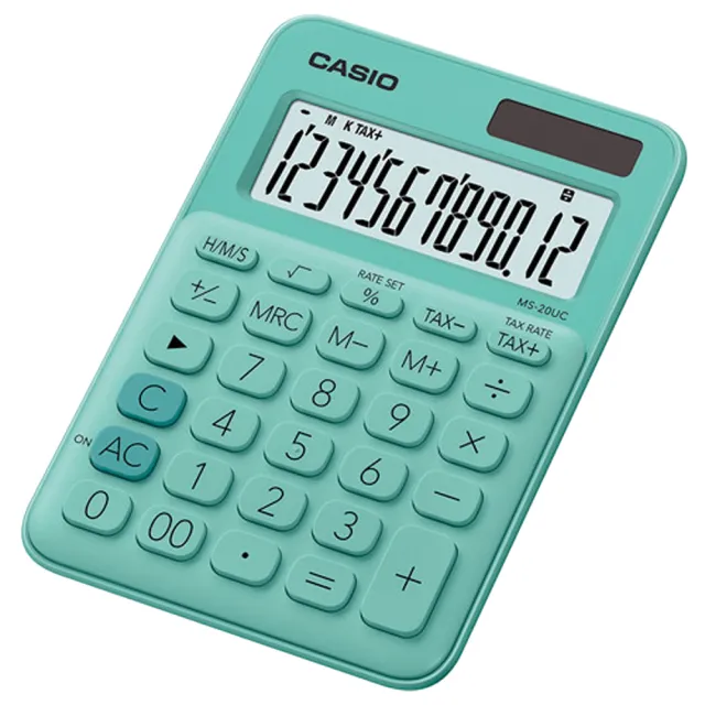 【CASIO 卡西歐】馬卡龍計算機MS-20UC/10色(12位元 辦公用品 計算機)