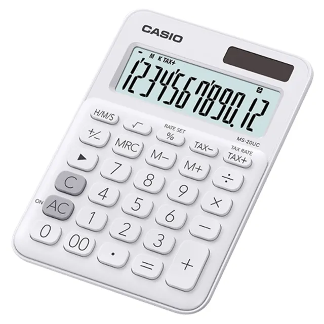 【CASIO 卡西歐】馬卡龍計算機MS-20UC/10色(12位元 辦公用品 計算機)