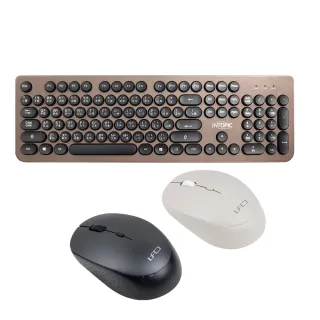 【INTOPIC】復古有線鍵盤+無線滑鼠超值2件組(KBD-76+MSW-772)