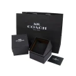 【COACH】官方授權C2 小香風水鑽數字刻度黑陶瓷腕女錶-32mm-贈高級9入首飾盒(CO14503461)