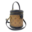 【Louis Vuitton 路易威登】Cannes系列 雙色Monogram花紋印花手提斜背二用包/水桶包/圓筒包(M43986)