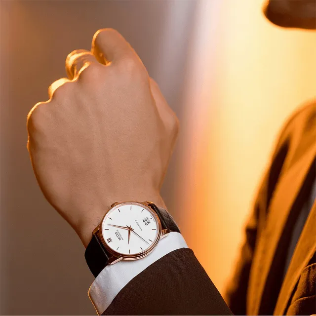 【MIDO 美度 官方授權】BARONCELLI 永恆系列 III 經典大視窗機械錶-40mm 畢業 禮物(M0274263601800)