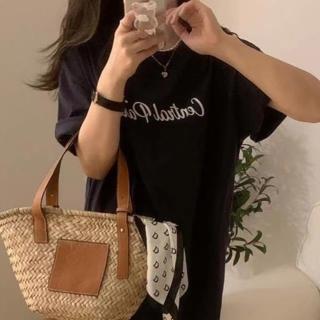 【ONEY 歐妮】★大碼T恤簡約英文連身裙(女上衣/短袖/連衣裙)