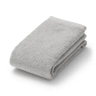 【MUJI 無印良品】棉圈絨雙線織面用巾/可吊掛/灰色(34*85cm)