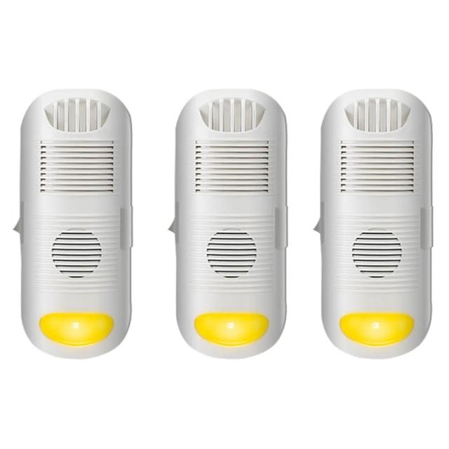 【Digimax】DP-3D6 強效型負離子空氣清淨機3入(中和異味 驅蚊黃光小夜燈)