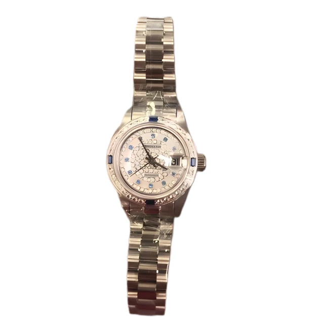 ROSDENTON 勞斯丹頓 公司貨R1 銀河星空 晶鑽機械腕錶-銀藍-女錶-錶徑25mm(97233LC-C)