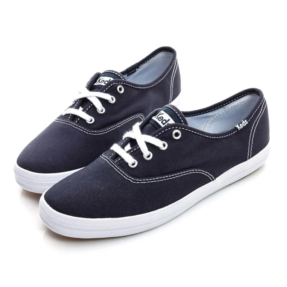 【Keds】CHAMPION 品牌經典綁帶休閒鞋-藍(9191W110004)