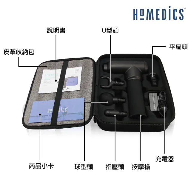 【HOMEDICS 家醫】專業級無線筋膜按摩槍(HHP-800-TW)