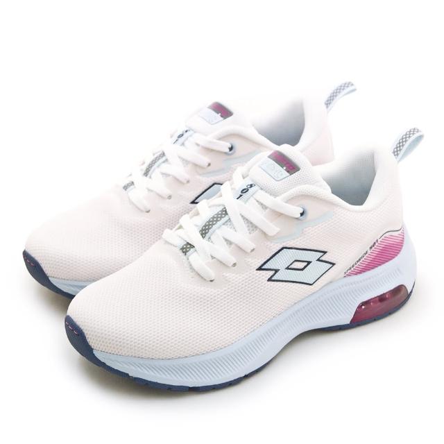 【LOTTO】女 專業防潑水避震氣墊慢跑鞋 SPEEDRIDE 801系列(米藍桃 5279)