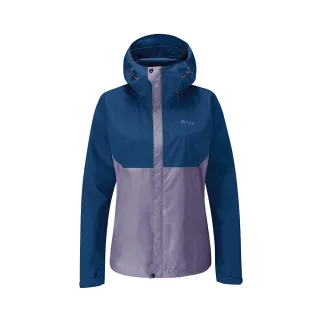 【RAB】Downpour Eco Jacket 透氣防風防水連帽外套 女款 飛彈藍/紫 #QWG83