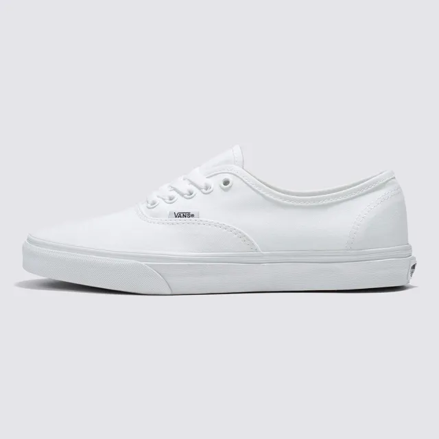 【VANS 官方旗艦】Authentic 男女款全白色滑板鞋/休閒鞋/帆布