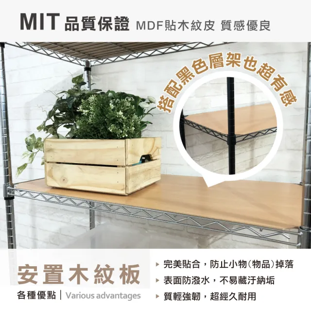 【KIWISH 奇意生活館】鐵架配件MDF木紋墊片60x30cm五片組(層架配件/墊片/木紋墊片)