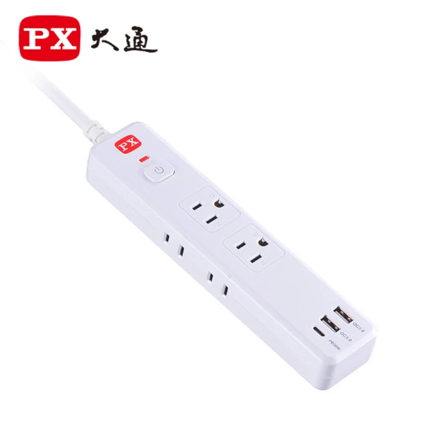 PX 大通PX 大通 PEC-316P4W 1切6座4尺USB電源延長線-1.2M