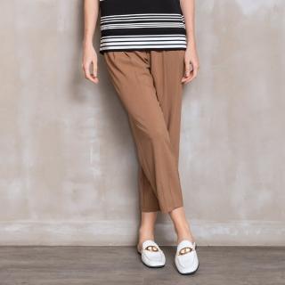 【perng yuh 芃諭名品】悠愜自在 輕彈抓褶 九分寬管褲(2024 SS Collection｜3A春夏系列)