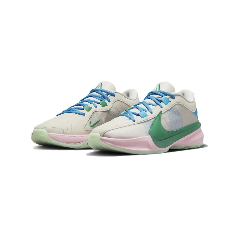 【NIKE 耐吉】Nike Zoom Freak 5 EP 籃球鞋 粉綠藍 DX4996-100(男鞋 籃球鞋 運動鞋)