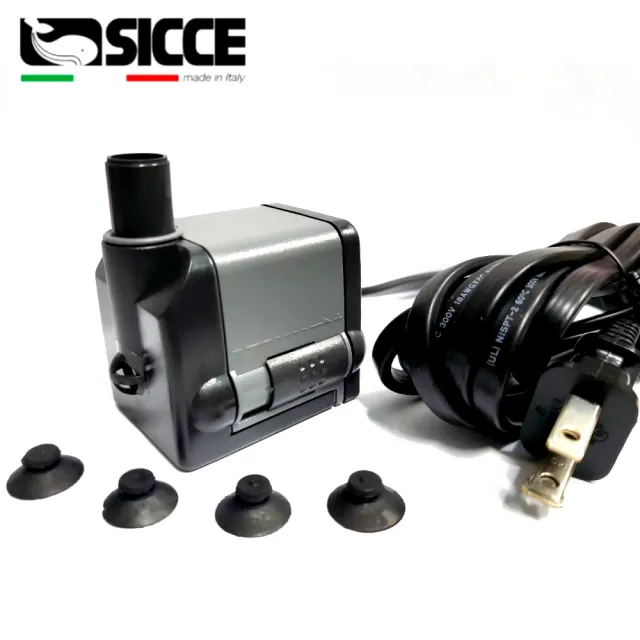 【SICCE】微米沉水馬達 600L/H 內置型/低水位缸烏龜缸等適用/義大利希捷(迷你沉馬 S102)