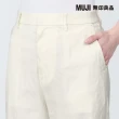 【MUJI 無印良品】女大麻混彈性直筒褲(共4色)