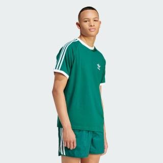 【adidas 愛迪達】3-STRIPES TEE 綠 上衣 男 短袖 上衣 三葉草(IM9387)