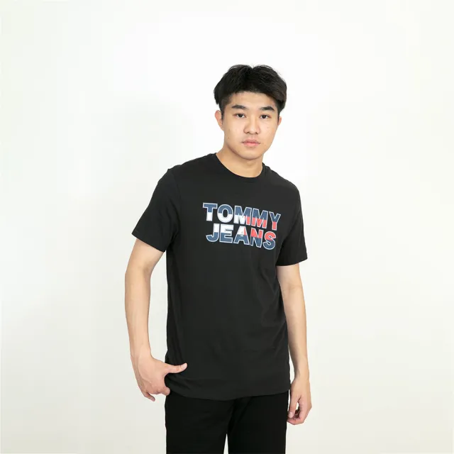 【Tommy Hilfiger】Tommy Hilfiger 短T  大尺碼 短袖 LOGO T恤 純棉 圓領(短袖 T恤8518)