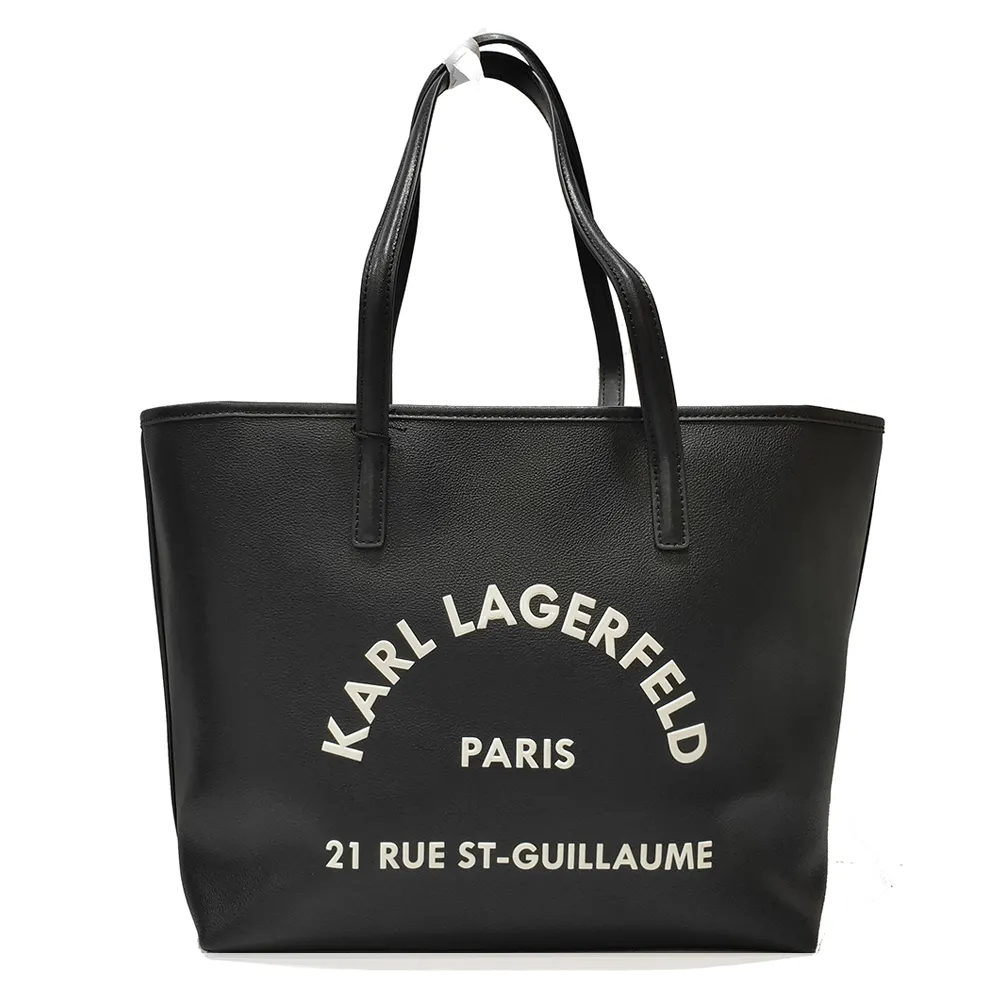 【KARL LAGERFELD 卡爾】205W3084 RUE ST-GUILLAUME購物包(黑色)
