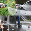 【HOKAS】新款15公尺專業防凹折強力水管水槍組 台灣製(澆花 洗車 洗地板 贈水管收納掛勾 S424-2)