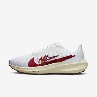 【NIKE 耐吉】W Air Zoom Pegasus 40 PRM ANY 女 慢跑鞋 路跑 白紅(FB7703-100)