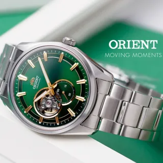 【ORIENT 東方錶】SEMI-SKELETON系列 鏤空機械腕錶 40.8mm(RA-AR0008E 綠金)