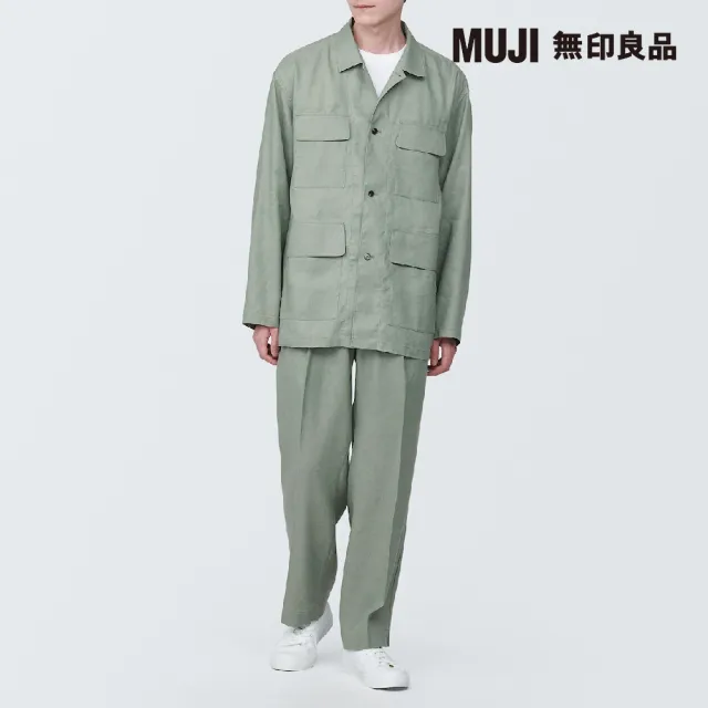 【MUJI 無印良品】男大麻混不易起皺直筒褲(共3色)