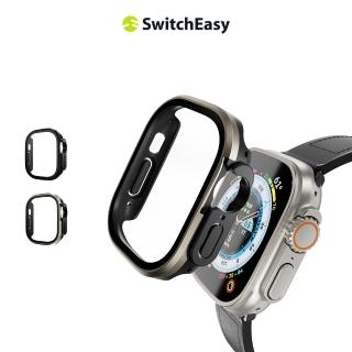 【SwitchEasy 魚骨牌】Apple Watch Ultra 2/Ultra 49mm Modern Hybrid 鋼化玻璃鋁合金保護殼(通用Ultra2)
