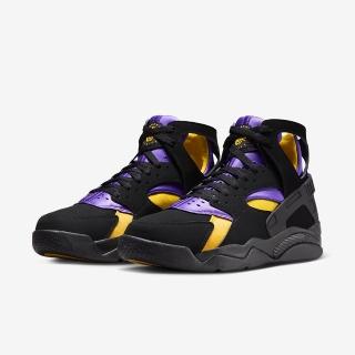 【NIKE 耐吉】AIR FLIGHT HURACHE 湖人隊 LAKERS AWAY 黑紫 男鞋(FD0188-001)