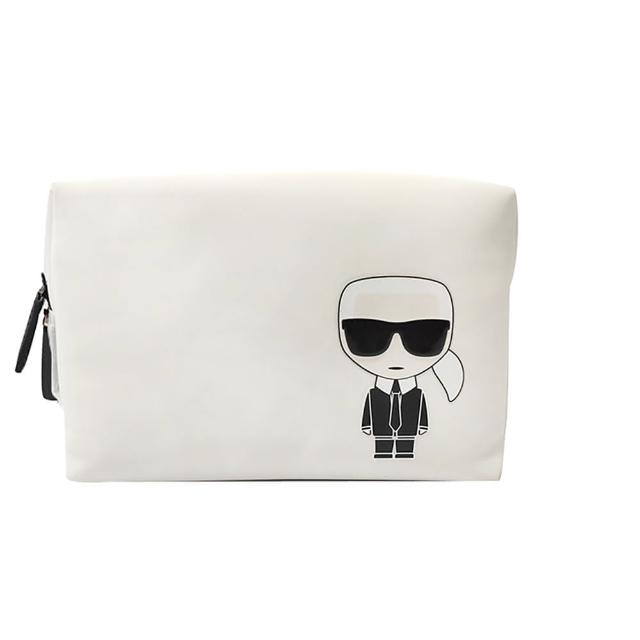 KARL LAGERFELD 卡爾 205W3216 K IKONIK KARL盥洗 化妝包 白色