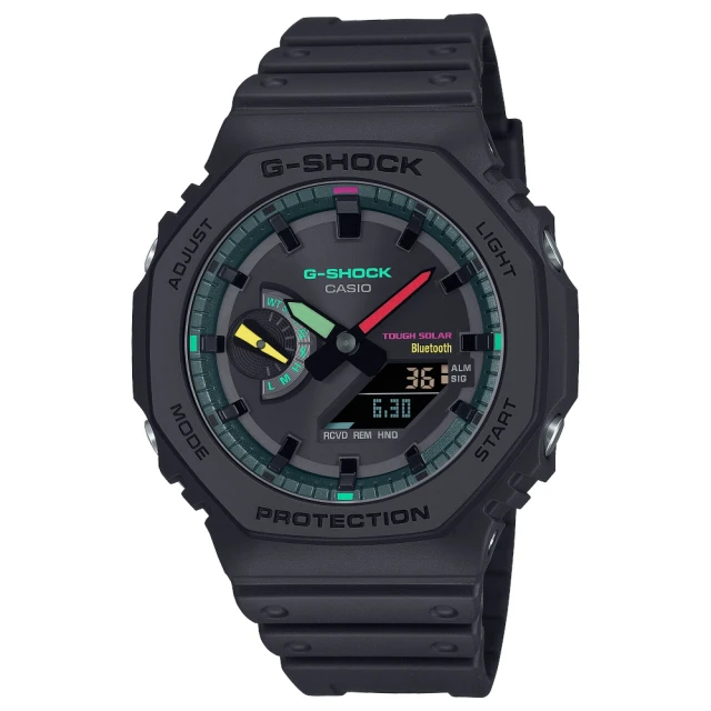 CASIO 卡西歐CASIO 卡西歐 G-SHOCK螢光配色雙顯錶(GA-B2100MF-1A)