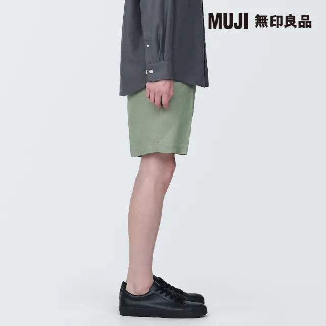 【MUJI 無印良品】男大麻混不易起皺短褲(共3色)