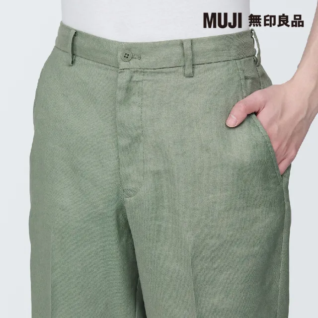 【MUJI 無印良品】男大麻混不易起皺短褲(共3色)