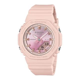【CASIO 卡西歐】G-SHOCK夏季光澤雙顯錶(GMA-P2100SG-4A)