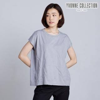 【YVONNE 以旺傢飾】立體提花連袖上衣(迷霧灰)