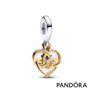 【Pandora 官方直營】母親節送禮 無限母愛之心綴人造鑽石吊飾