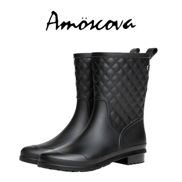 【Amoscova】現貨 現貨雨鞋 中筒雨鞋 雨靴 時尚可愛防水防滑雨靴(1611)